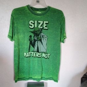 Start Wars T Yoda "Size Matters Not" Size Lg SS